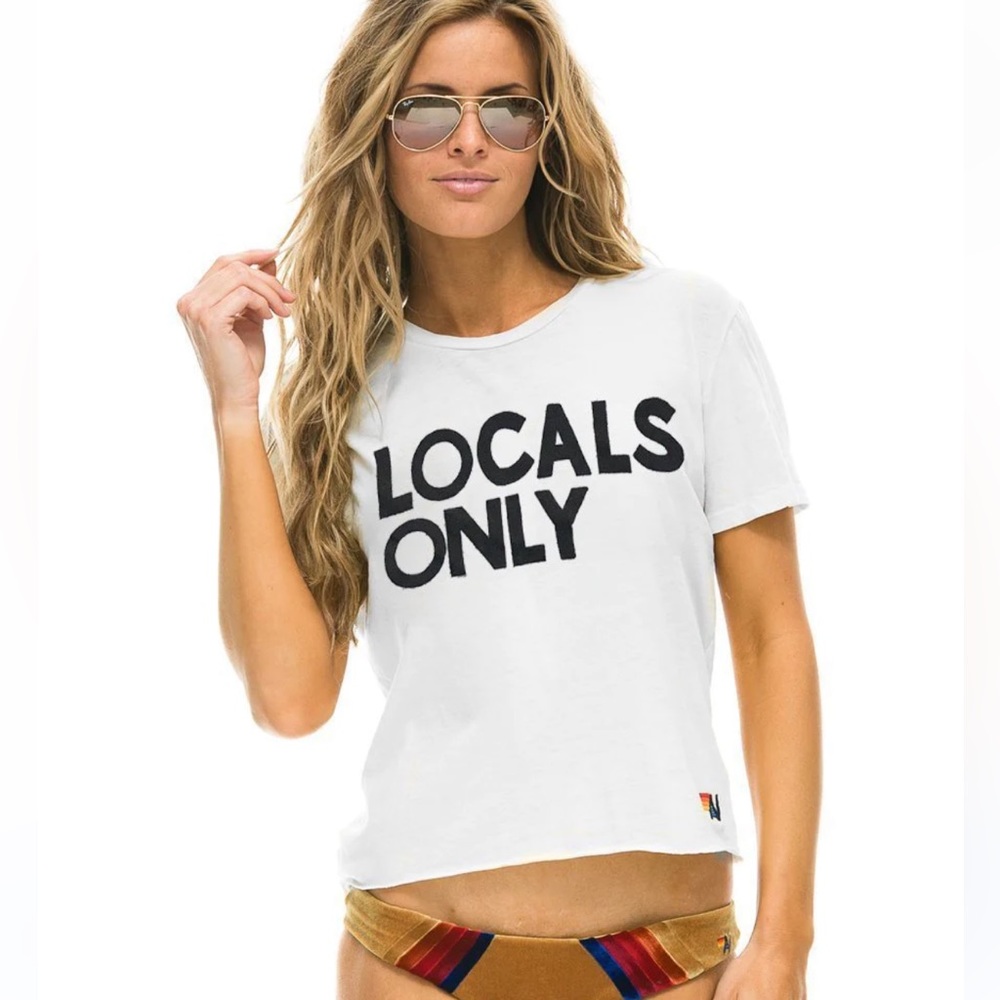 Aviator Nation Locals Only Raw Hem